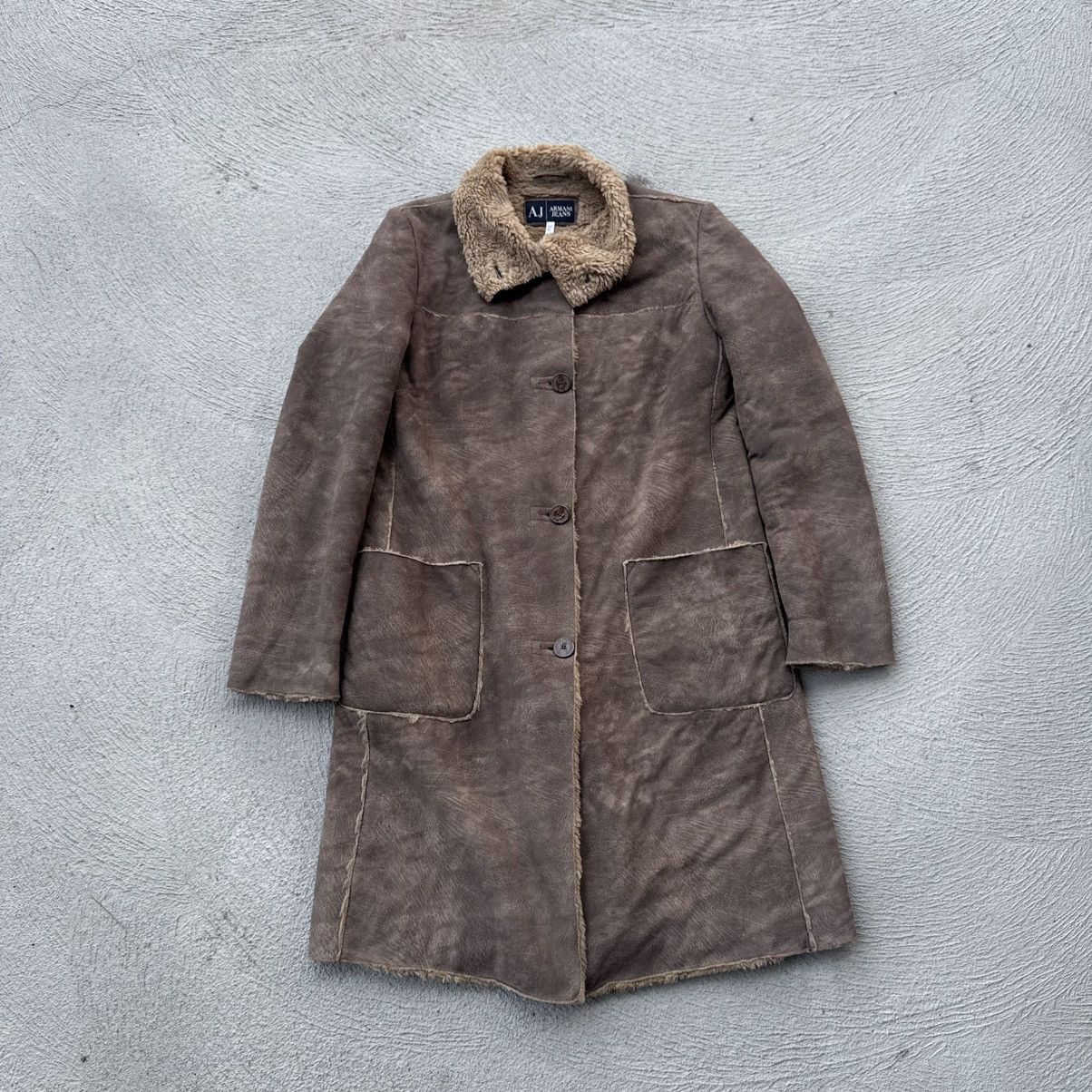 Giorgio Armani Armani Jeans Vintage Faux Shearling Coat Size US S / EU 44-46 / 1 - 1 Thumbnail