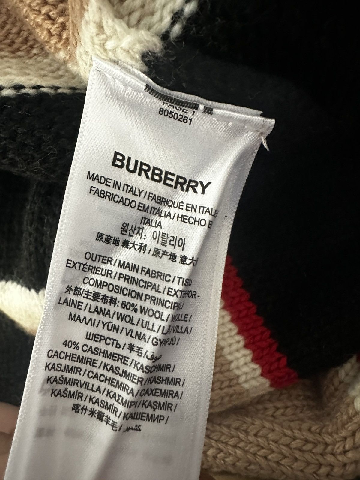 Burberry Burberry Striped Wool/Cashmere Knit Cardigan Size US S / EU 44-46 / 1 - 8 Thumbnail