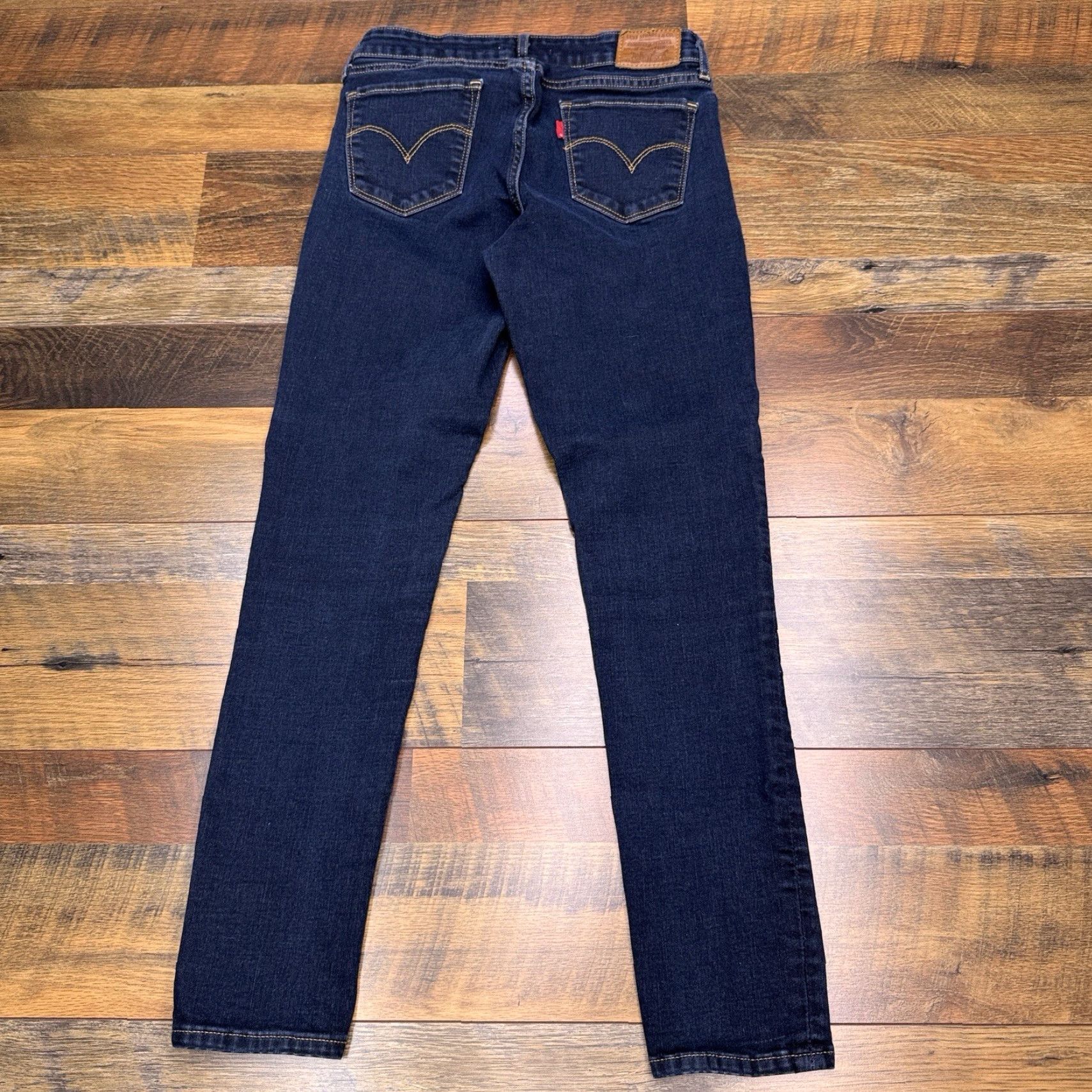 Levi's Levis 711 Skinny Premium Jeans Womens 27 Low Rise Stretch 27x28 Denim Blue 5-Pocket Design Slim Classic Jeans Mens Women Girls Size 27" / US 4 / IT 40 - 3 Thumbnail
