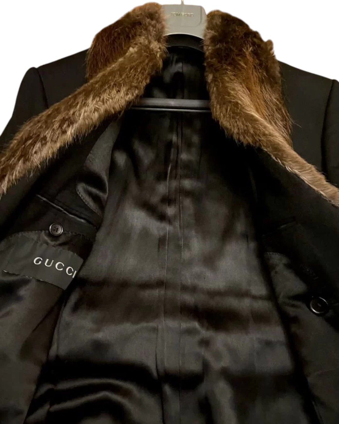 Gucci F/W 2008 RUNWAY CASHMERE COAT WITH BEAVER FUR COLLAR Size US L / EU 52-54 / 3 - 4 Thumbnail