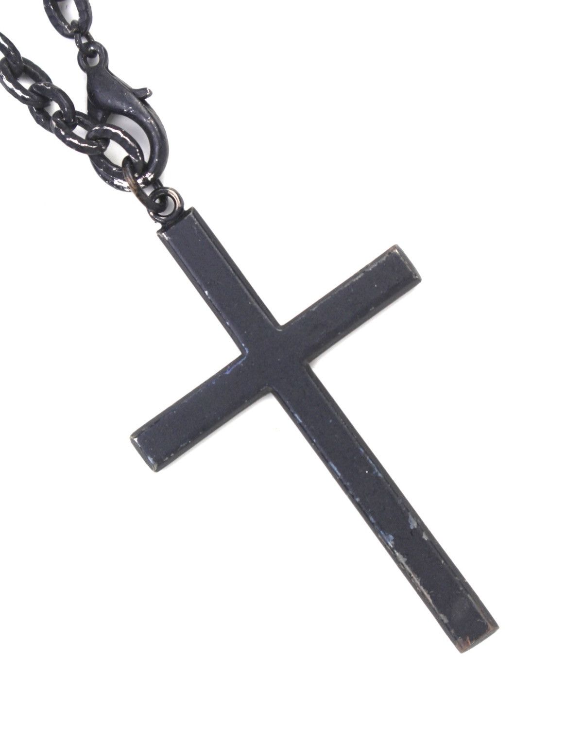 If Six Was Nine 2000S JAPANESE MADE BLACK CROSS PENDANT CHAIN NECKLACE Size ONE SIZE - 4 Thumbnail