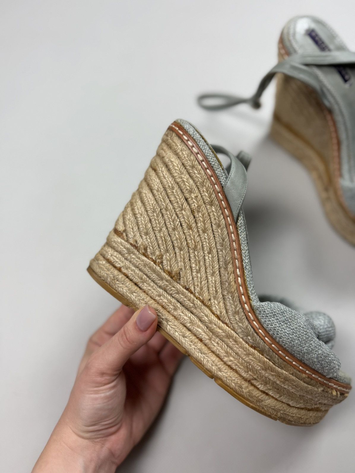 Ralph Lauren Purple Label Ralph Lauren Purple Fistina Espadrille Wedge Sandals Shoes Size US 9.5 / IT 39.5 - 8 Thumbnail
