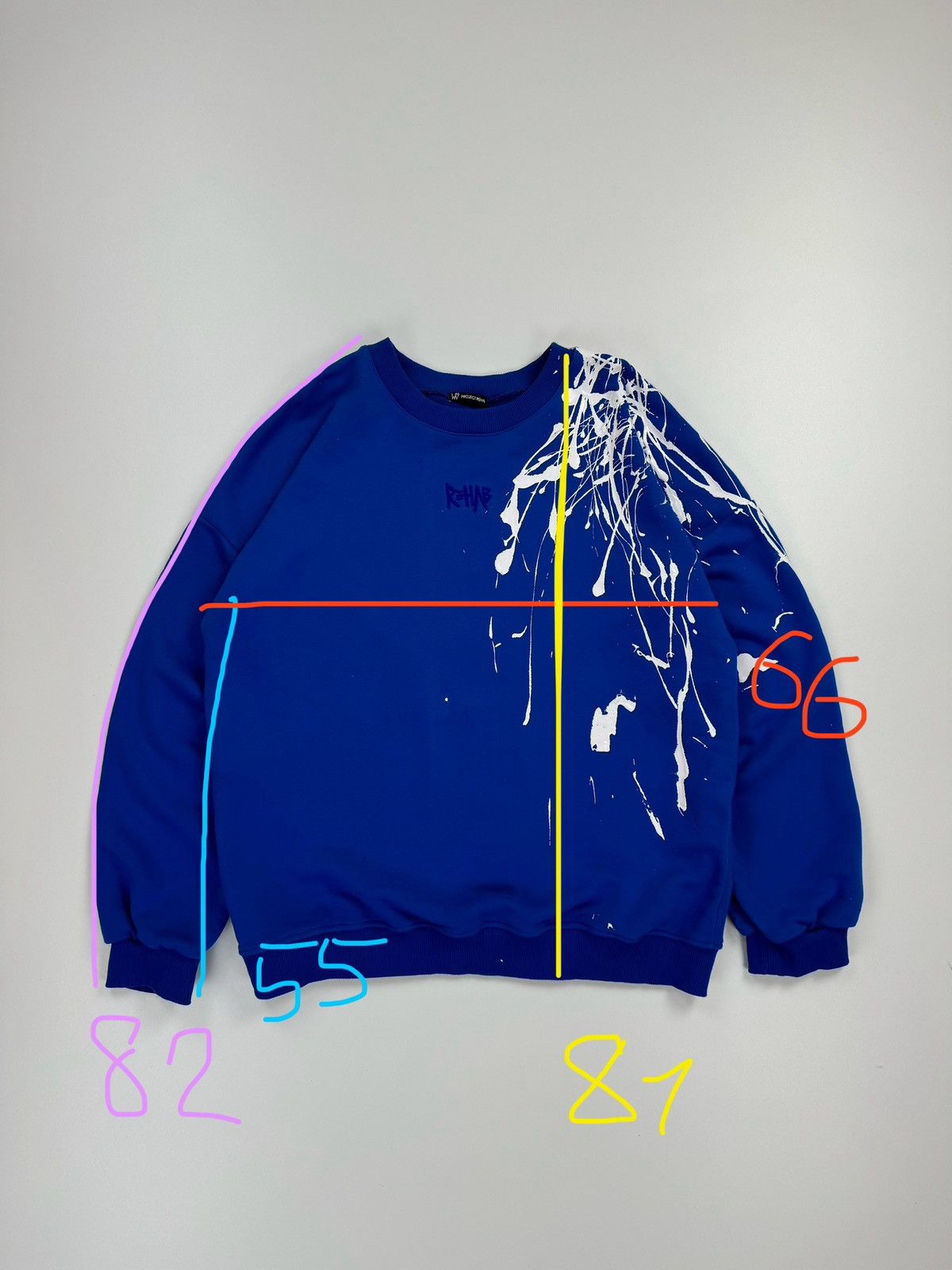 Designer PROJECT REHAB Unisex Oversized Sweatshirt Handmade Size US M / EU 48-50 / 2 - 11 Thumbnail