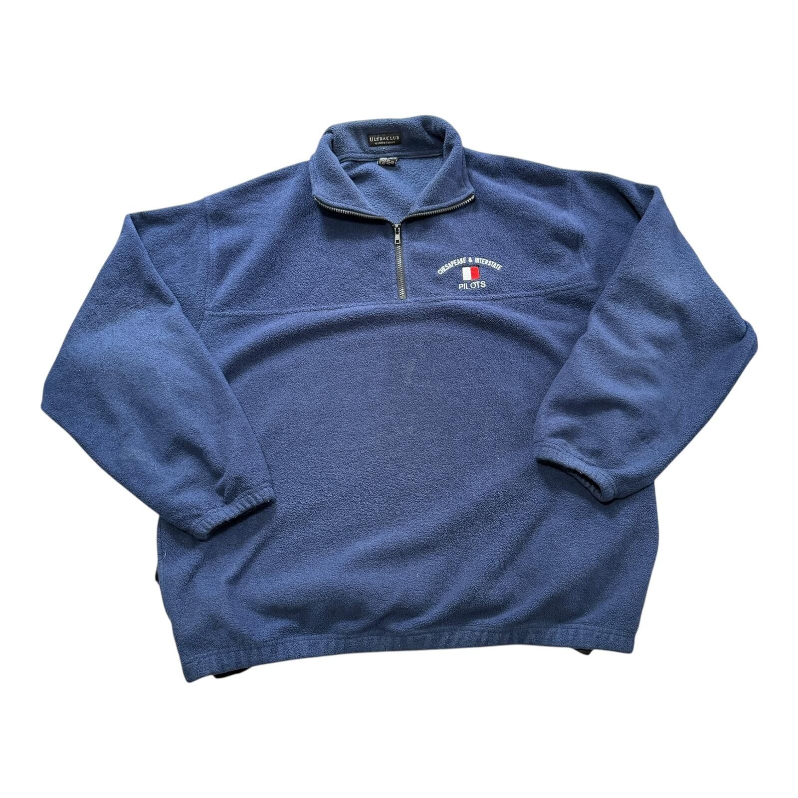 Other Chesapeake and Interstate Pilots Navy Quarter Zip Fleece Size US XL / EU 56 / 4 - 1 Thumbnail