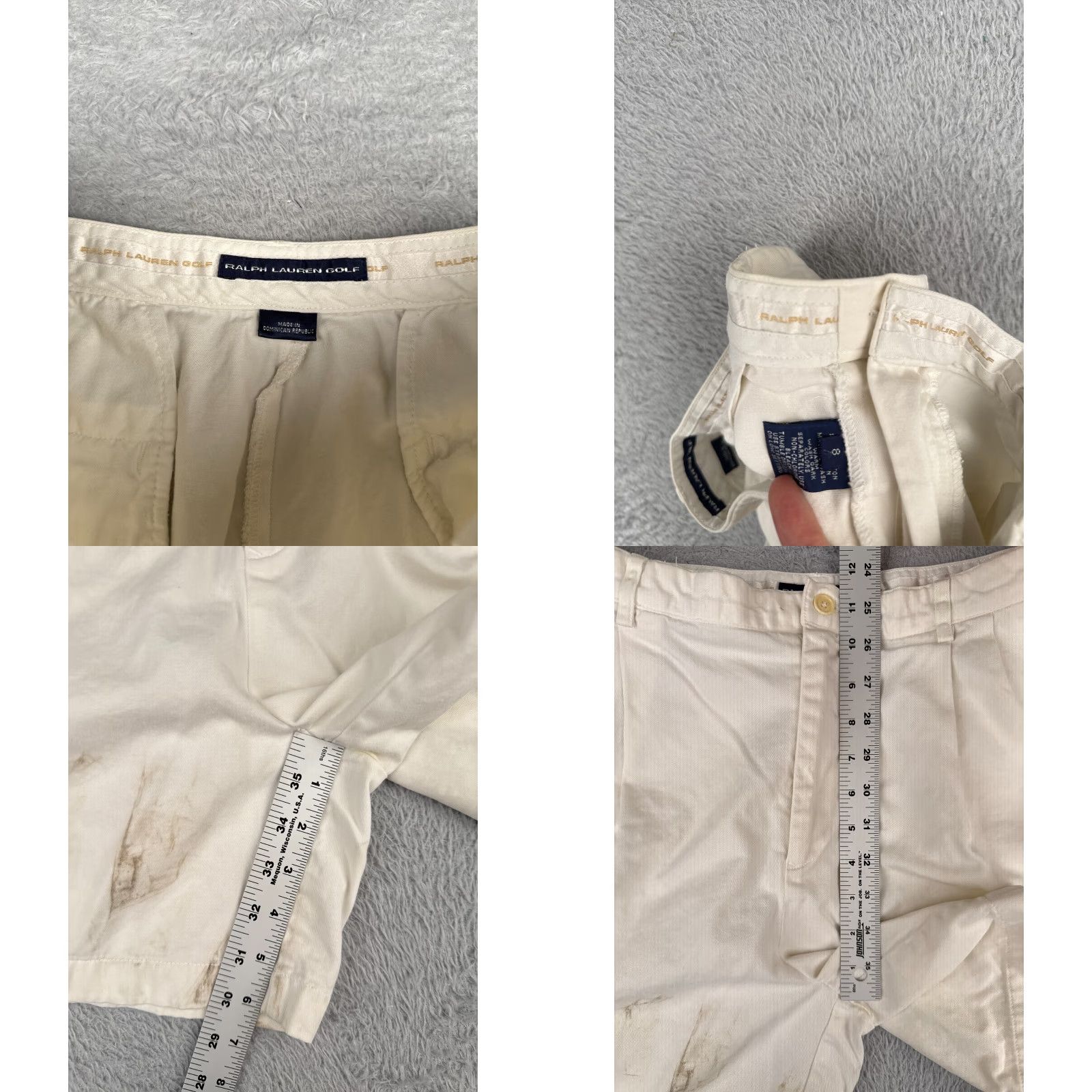 Ralph Lauren Ralph Lauren Golf Shorts Women 8 White Cotton Twill Pleated Regular Inseam 6 in Golf Casual Travel Size 30" / US 8 / IT 44 - 8 Thumbnail