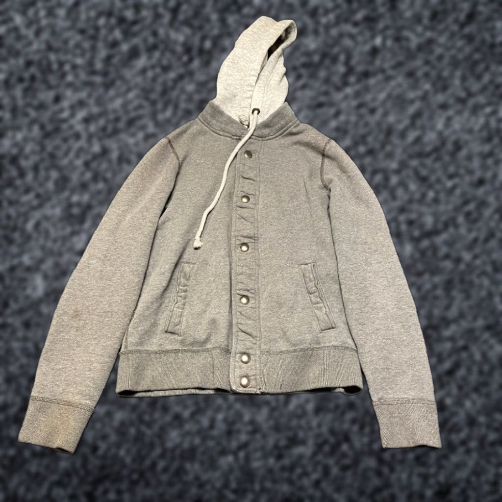 Abercrombie & Fitch Abercrombie & Fitch Muscle Bomber Jacket Mens M Gray Hooded Snap Size US M / EU 48-50 / 2 - 1 Thumbnail