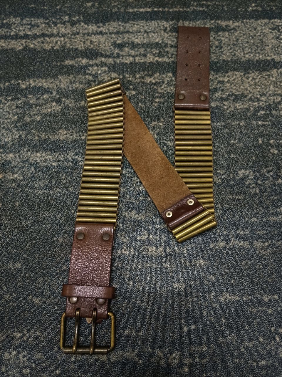 Leather LEATHER BULLET LEATHER BELT(SIZE 31-33) Size ONE SIZE - 1 Thumbnail