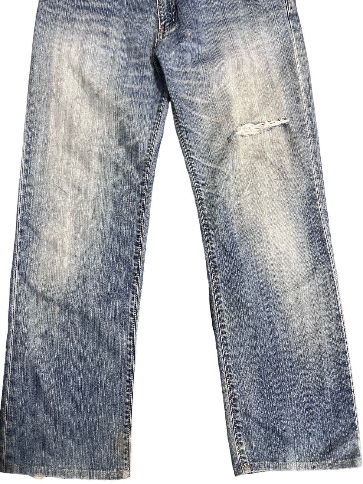 Jun Takahashi Vintage 90’s Uniqlo Baggy Distressed Style Denim Size US 33 - 3 Thumbnail