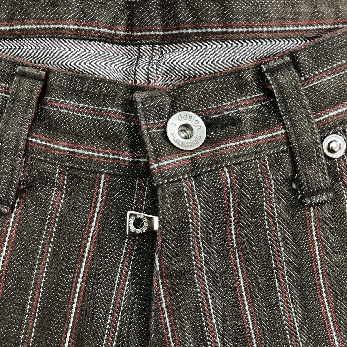 20471120 × If Six Was Nine × semanticdesign Y2K Semantic Design Striped Brown Travis Scott Denim Pants Size US 30 / EU 46 - 4 Thumbnail