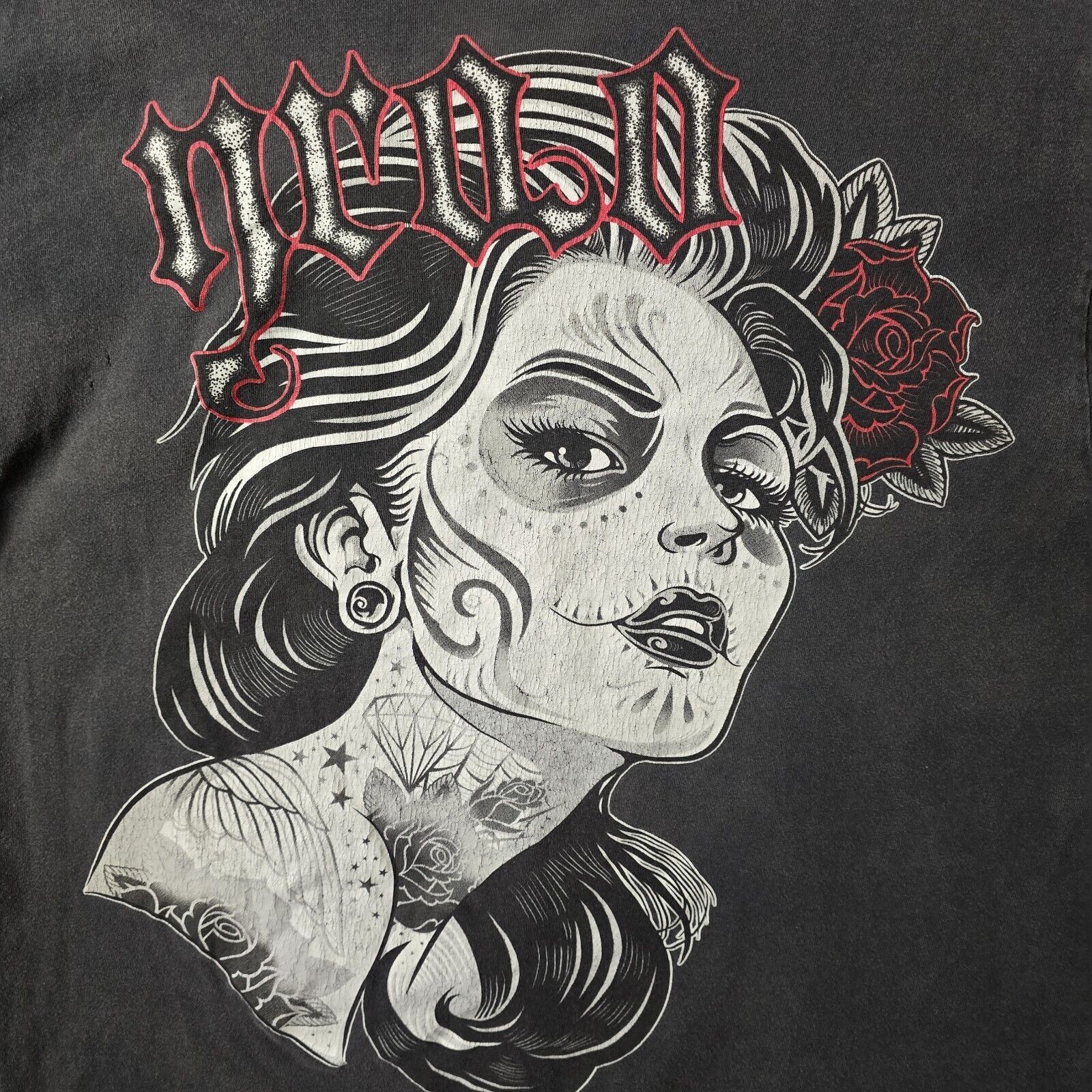 Other QRAO Day Of The Dead Skull Women Shirt Size XL Size US XL / EU 56 / 4 - 3 Thumbnail