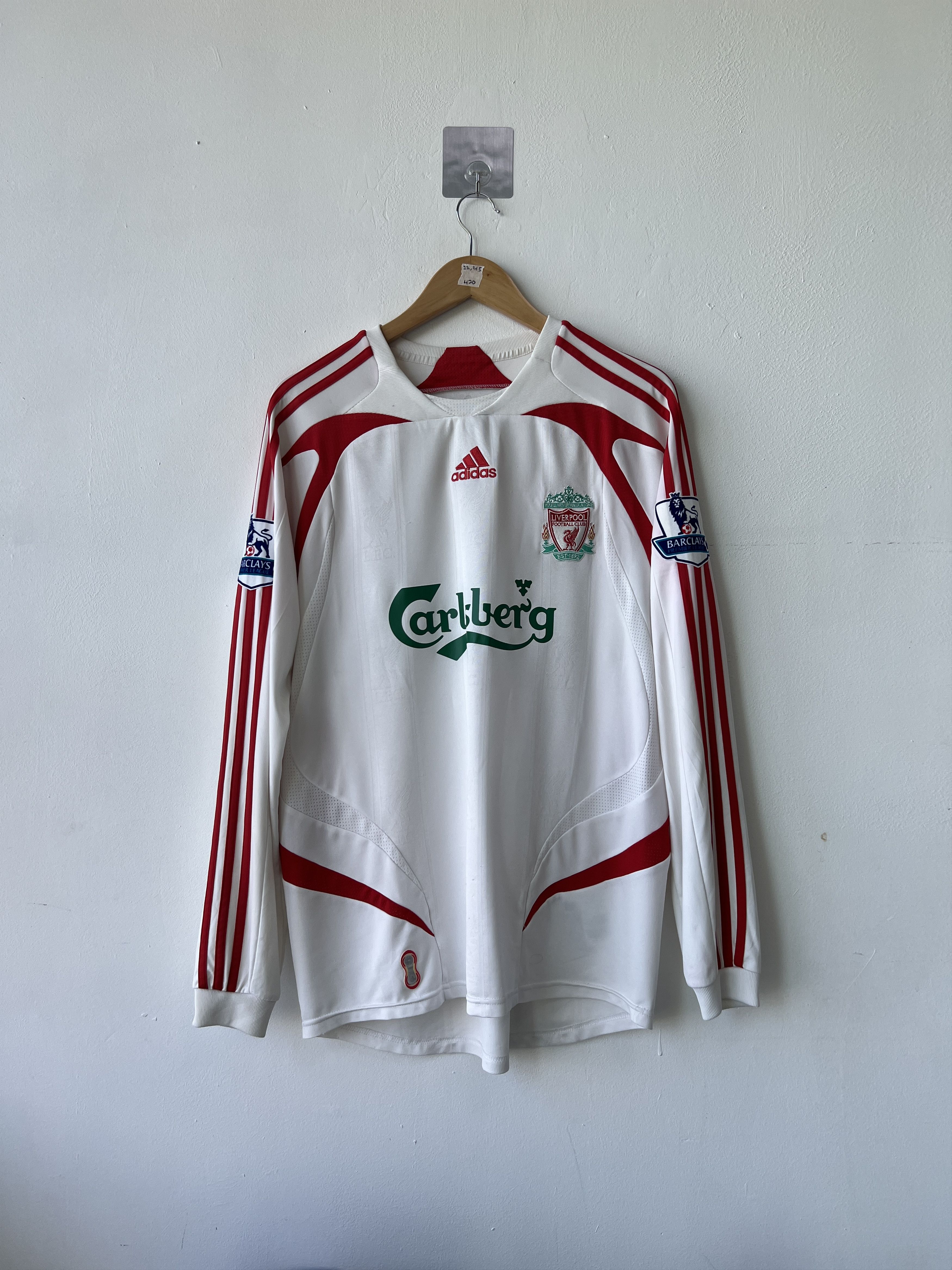 Adidas (M fits L) Liverpool 2007-08 Away Long Sleeve Kit Alonso #14 Size US L / EU 52-54 / 3 - 2 Thumbnail
