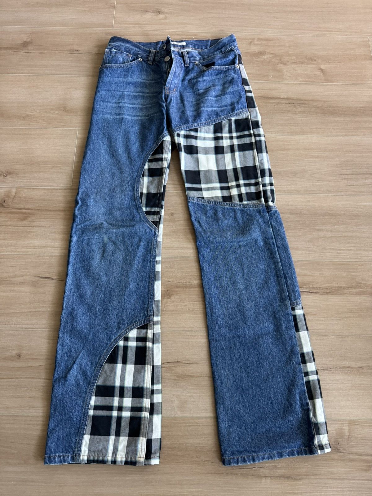 (di)vision (Di)vision Xeno Relaxed Fit Check Patch Jeans Size US 30 / EU 46 - 1 Thumbnail