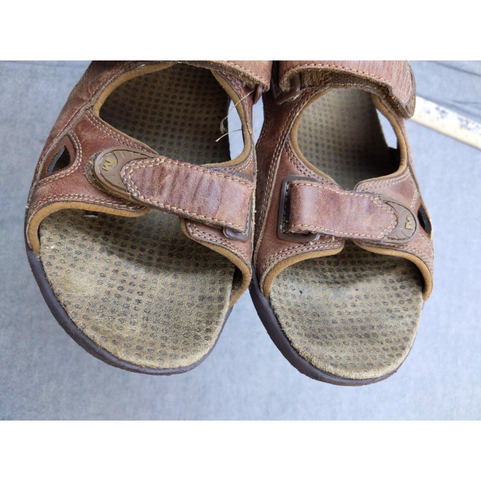 Merrell Merrell Leather Sandals Womens US 10 Brown Hook & Loop Comfort Walking Outdoor Size US 10 / IT 40 - 4 Thumbnail