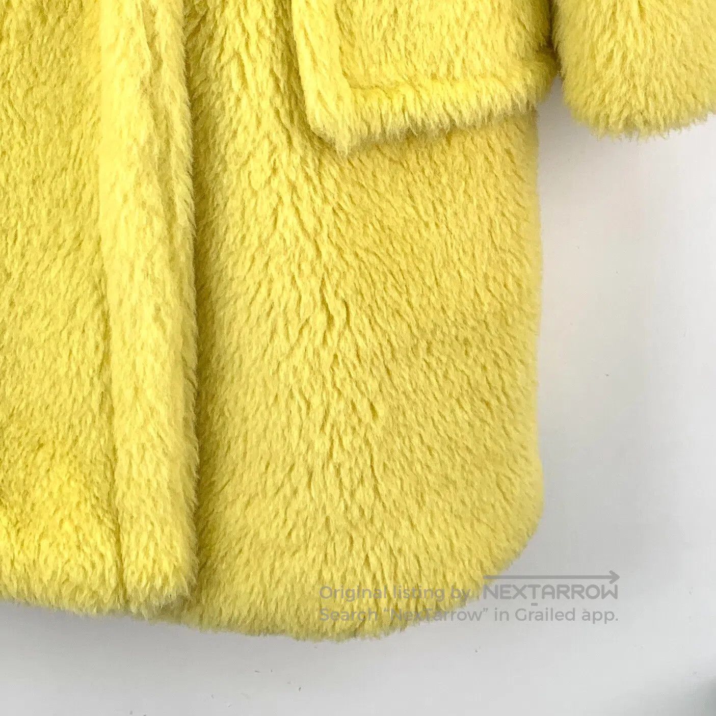 Max Mara Max Mara Yellow teddy wool lapel double-breasted long-slee Size XXS / US 00 / IT 34 - 4 Thumbnail