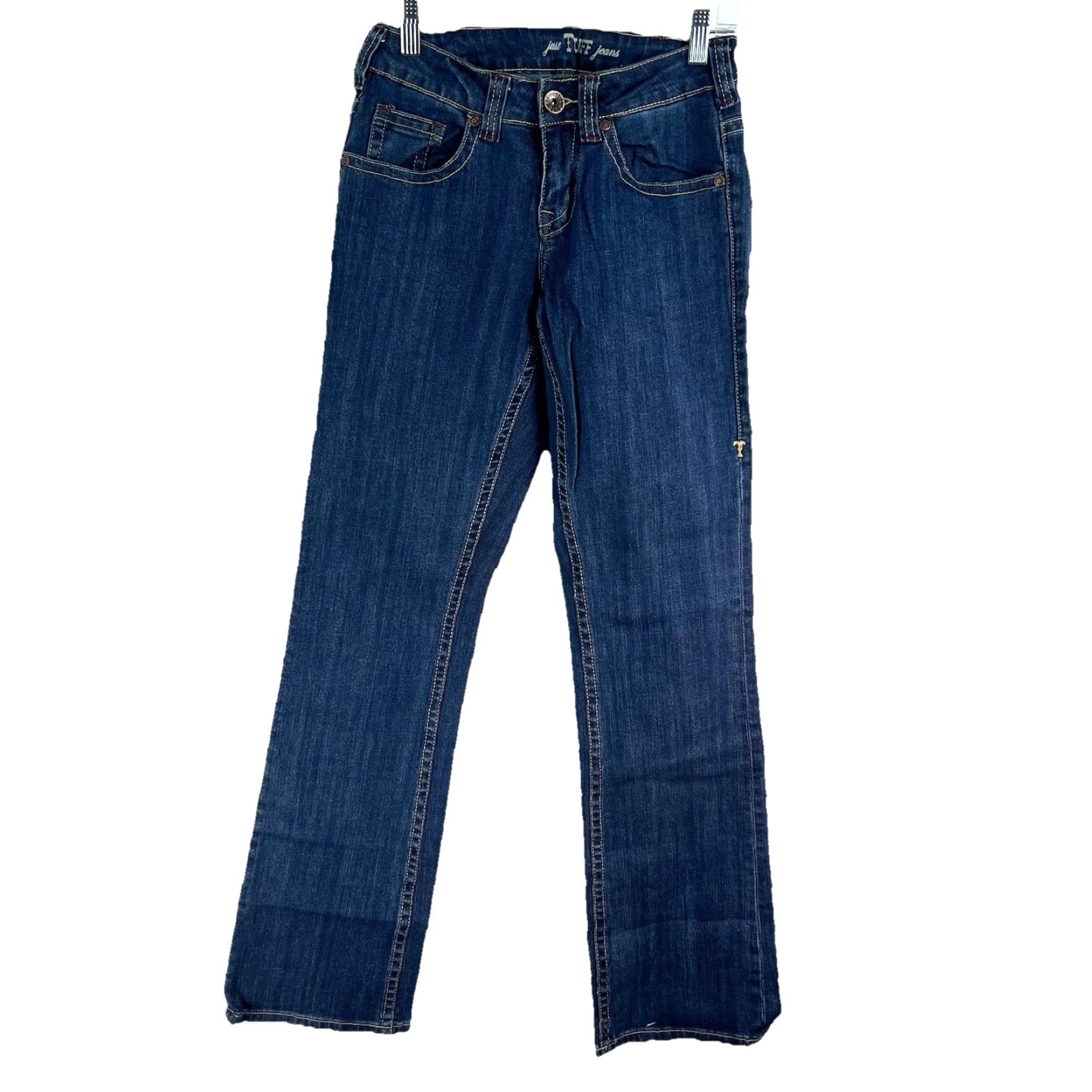 Vintage Cowgirl Tuff Jeans Women Women's Medium Wash Just Tuff 36 Tall W36 x L35 Bootcut Western Stretch 90s? Size 25" / US 0 / IT 36 - 2 Thumbnail