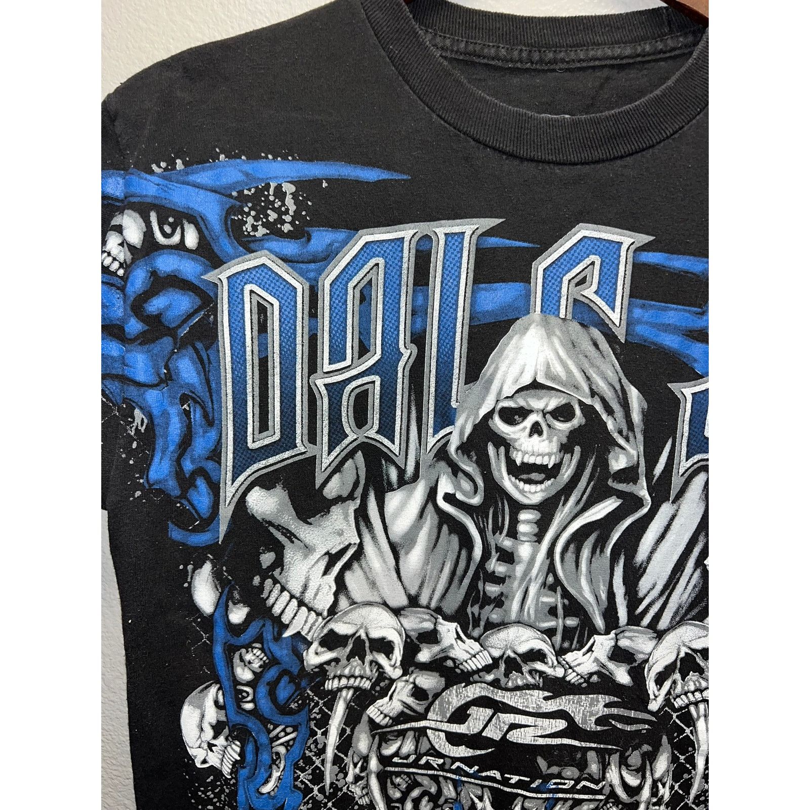 Vintage Dale Jr Nation Shirt Y2K 2000s Black Blue Racing Nascar Tee Size US M / EU 48-50 / 2 - 2 Thumbnail