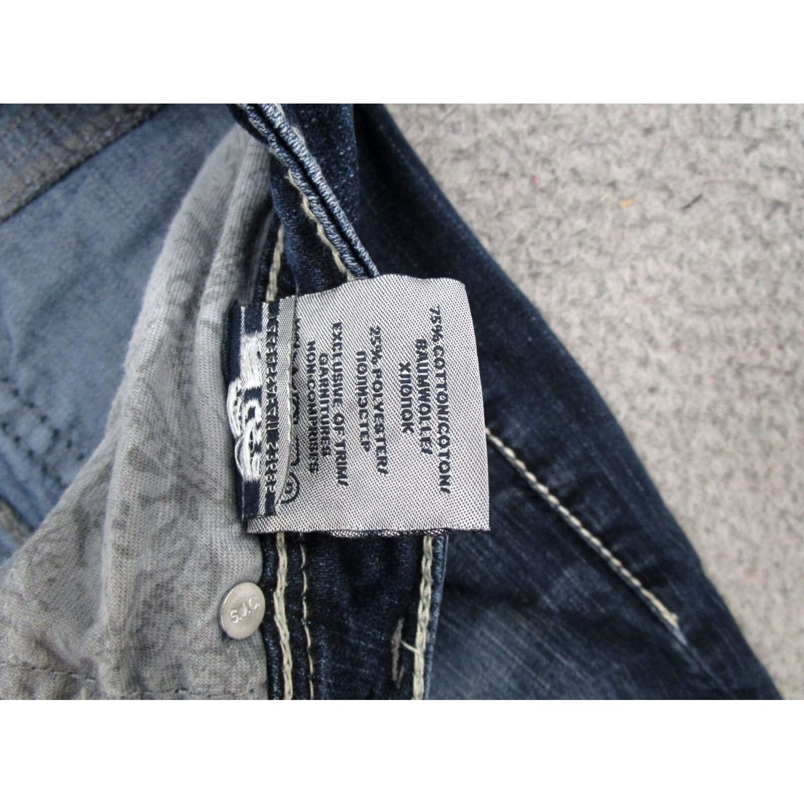 Silver Jeans Co. VINTAGE Silver Jeans Suki Capri Jeans Women 28 Dark Wash Stretch Denim Blue 90s Mens Womens Girls Size 28" / US 6 / IT 42 - 6 Thumbnail