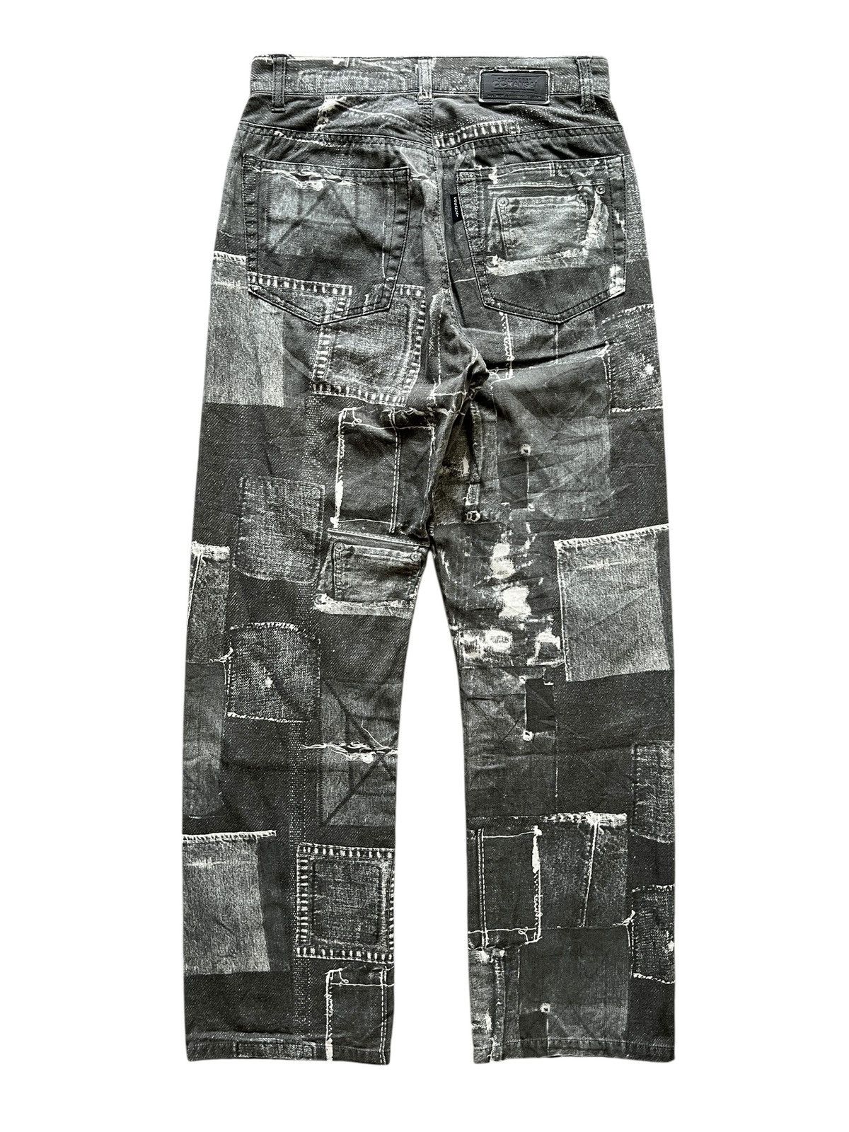 Kansai Yamamoto 1990s Kansai Yamamoto Printed Patchwork Pants Size US 27 - 2 Thumbnail