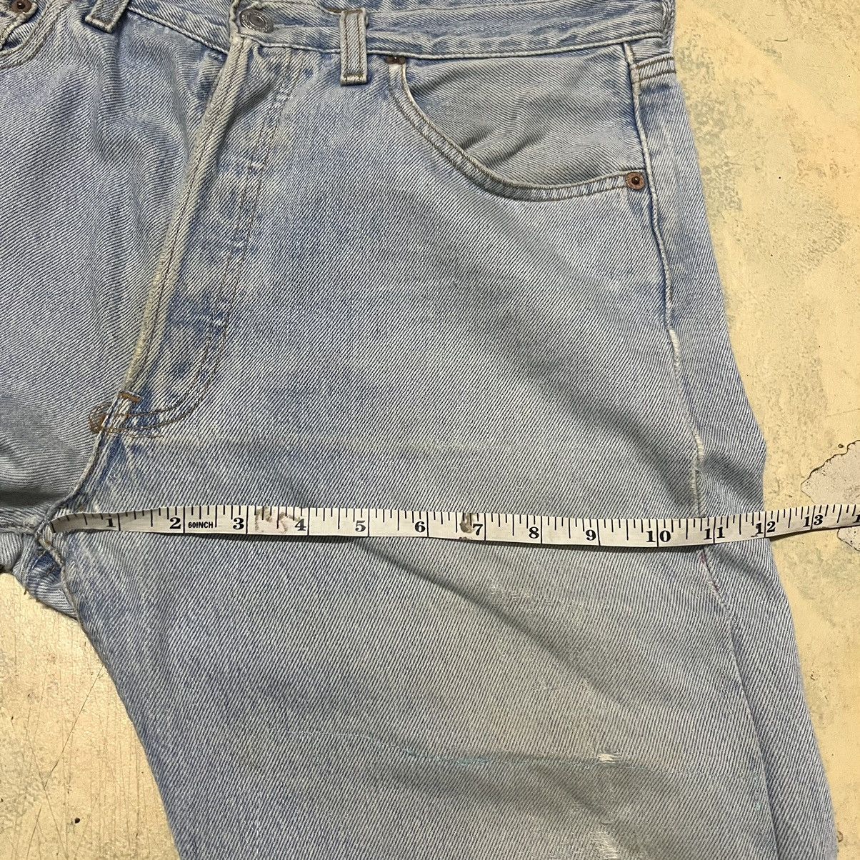 Levi's Vintage Distressed Levis 501 Denim Jeans Size US 31 - 14 Thumbnail