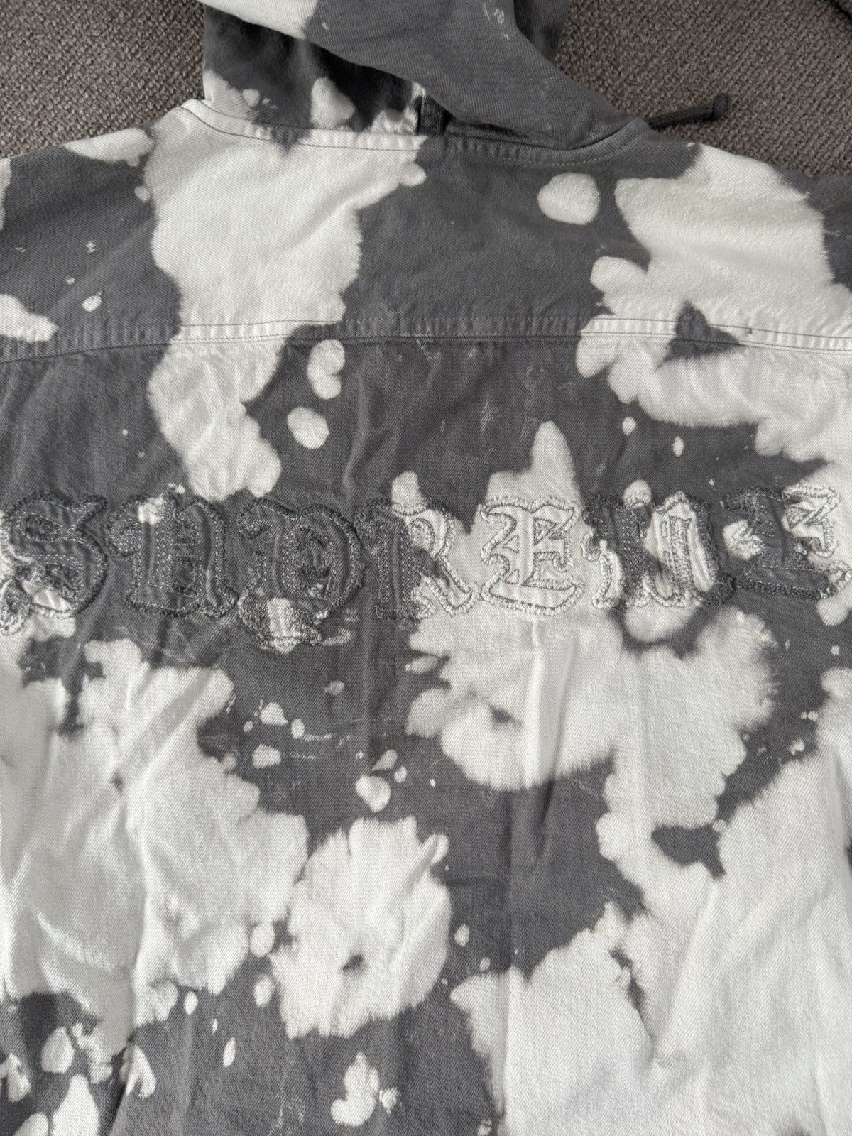 Supreme Bleached Hooded Denim Shirt Size US S / EU 44-46 / 1 - 3 Thumbnail