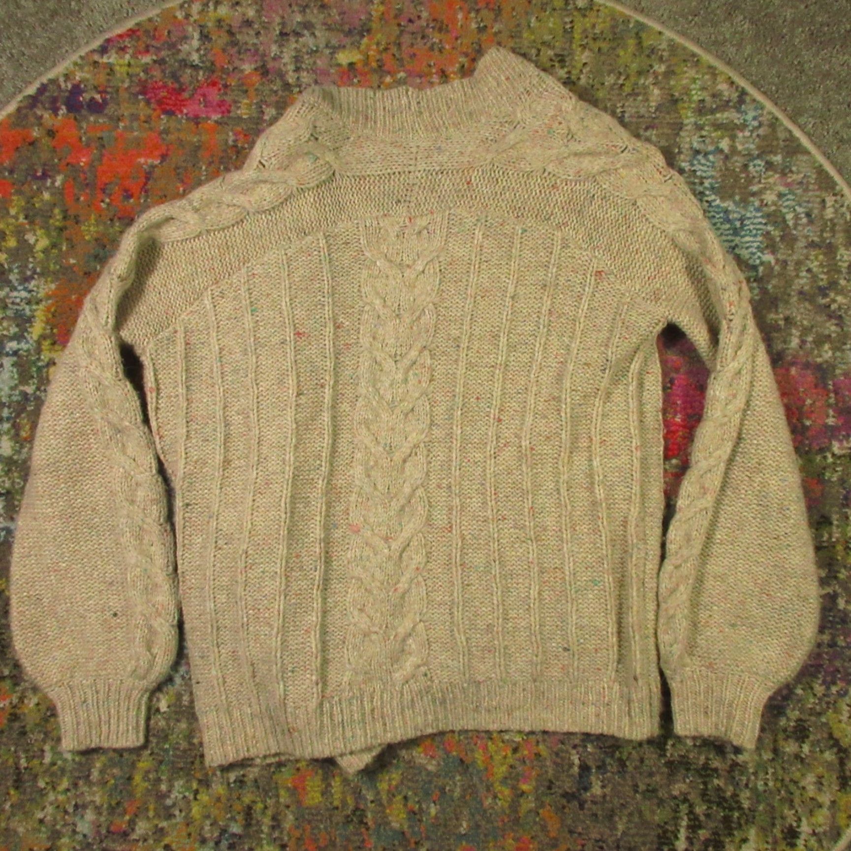 Madewell Madewell Cardigan Womens S Open Front Long Line Wool Alpaca Knit Beige Solid Oversized Long Sleeve Pullover Sweater Fall Winter Spring Size S / US 4 / IT 40 - 2 Thumbnail