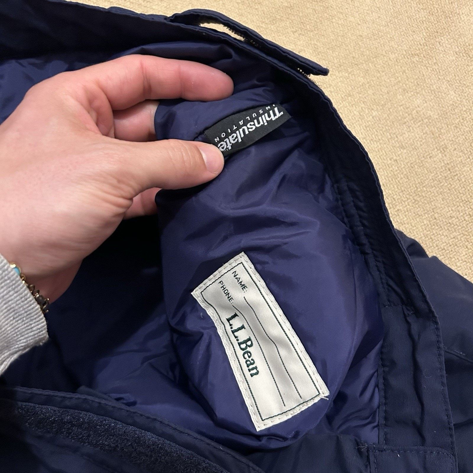 L.L. Bean Puffer Insulated Thinsulate Ski Snowboarding Pants 34x30 Size US 34 / EU 50 - 4 Thumbnail