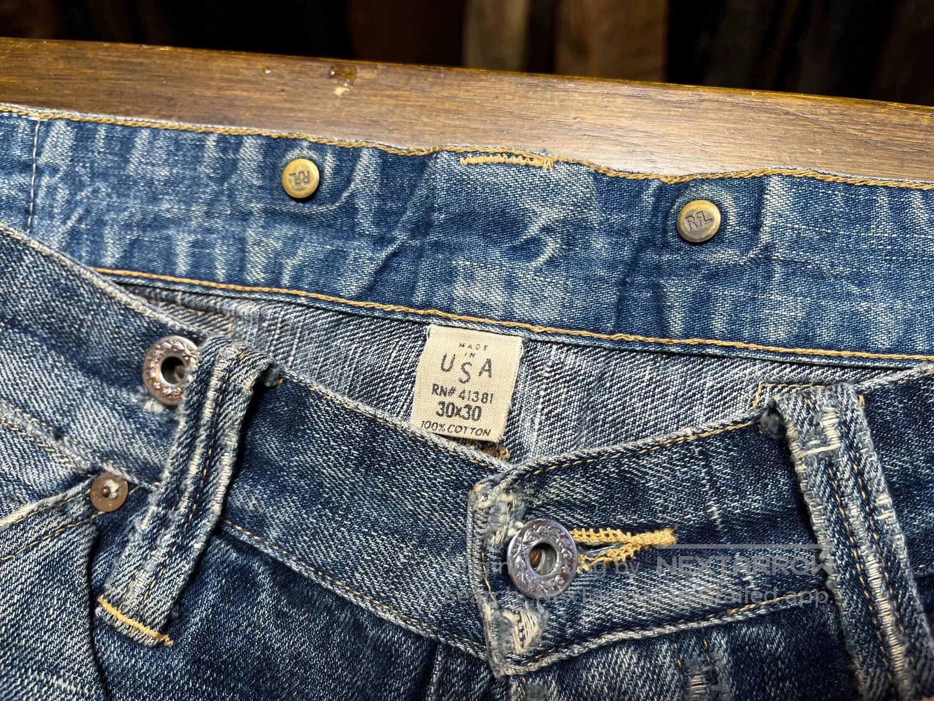 RRL Ralph Lauren distressed rrl patchwork denim jeans. Size US 30 / EU 46 - 3 Thumbnail