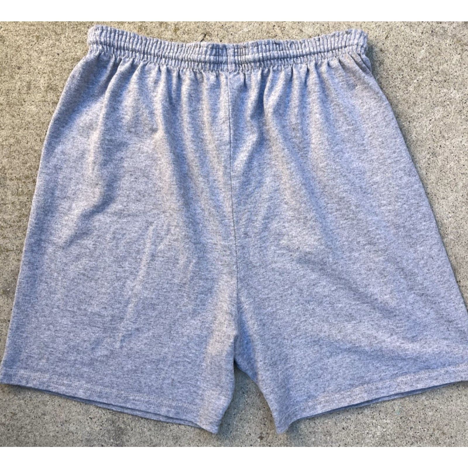 Vintage Unbranded NAVY Shorts Athletic Gray 80s High Waist Gym USA S Inseam 5" Cotton Polyester Blend Men’s Vintage Style Shirt Size US 29 - 6 Thumbnail
