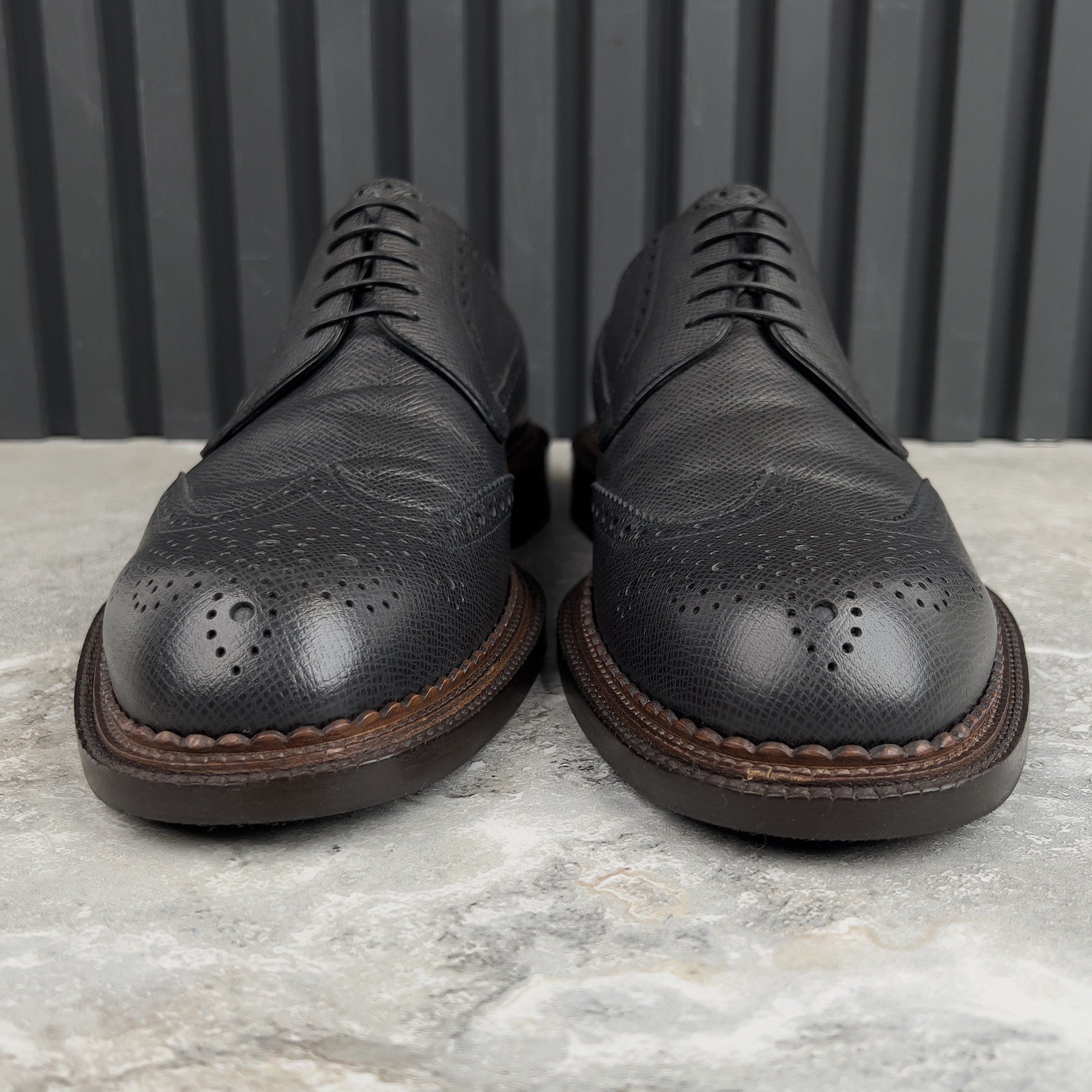 Louis Vuitton Louis Vuitton Derby Dress Lace Up Taiga Leather Size US 10.5 / EU 43-44 - 5 Thumbnail