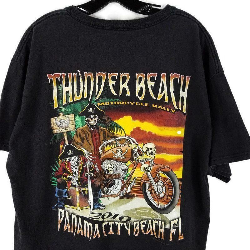 Delta Thunder Beach Motorcycle Rally T Shirt XL 2010 Panama City Size US XL / EU 56 / 4 - 4 Thumbnail