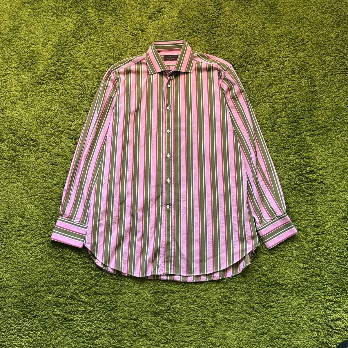 Designer × Etro × Vintage Etro 2000s vintage coloured striped buttons up shirt Size US M / EU 48-50 / 2 - 1 Thumbnail
