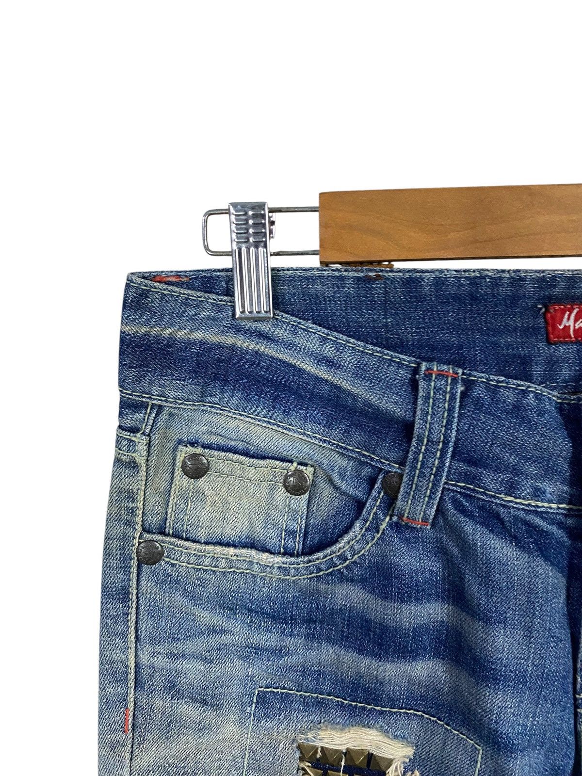 Japanese Brand Maraxia japanase brand distressed denim very rare Size US 31 - 7 Thumbnail