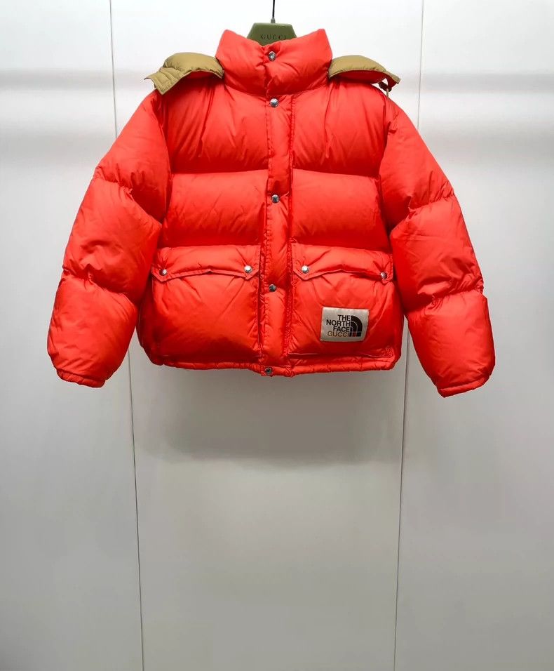 Gucci GucciNorth co-branded orange-red down jacket 2503-Nextarrow Size US S / EU 44-46 / 1 - 1 Thumbnail