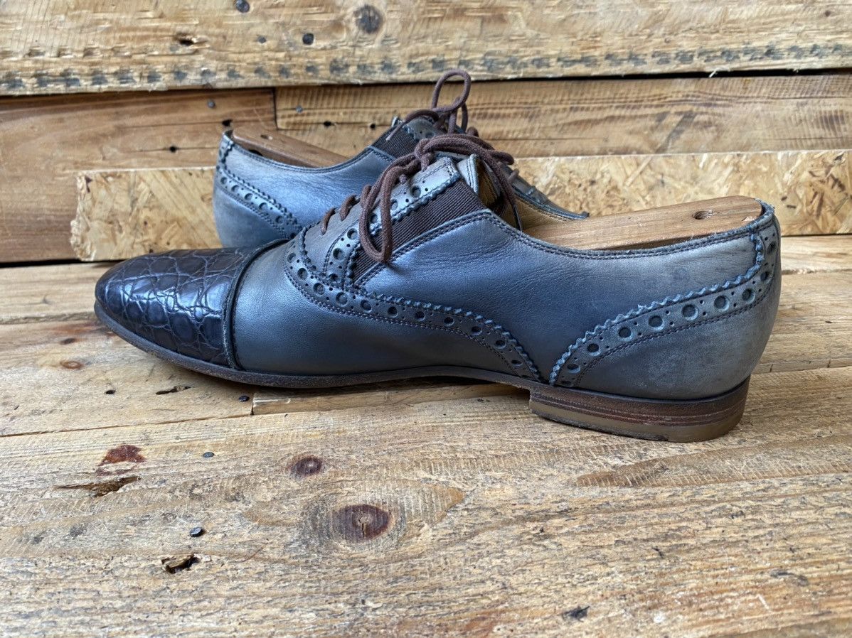 Designer × Gucci Gucci exotic crocodile skin oxford leather shoes sz 41 Size US 8 / EU 41 - 11 Thumbnail