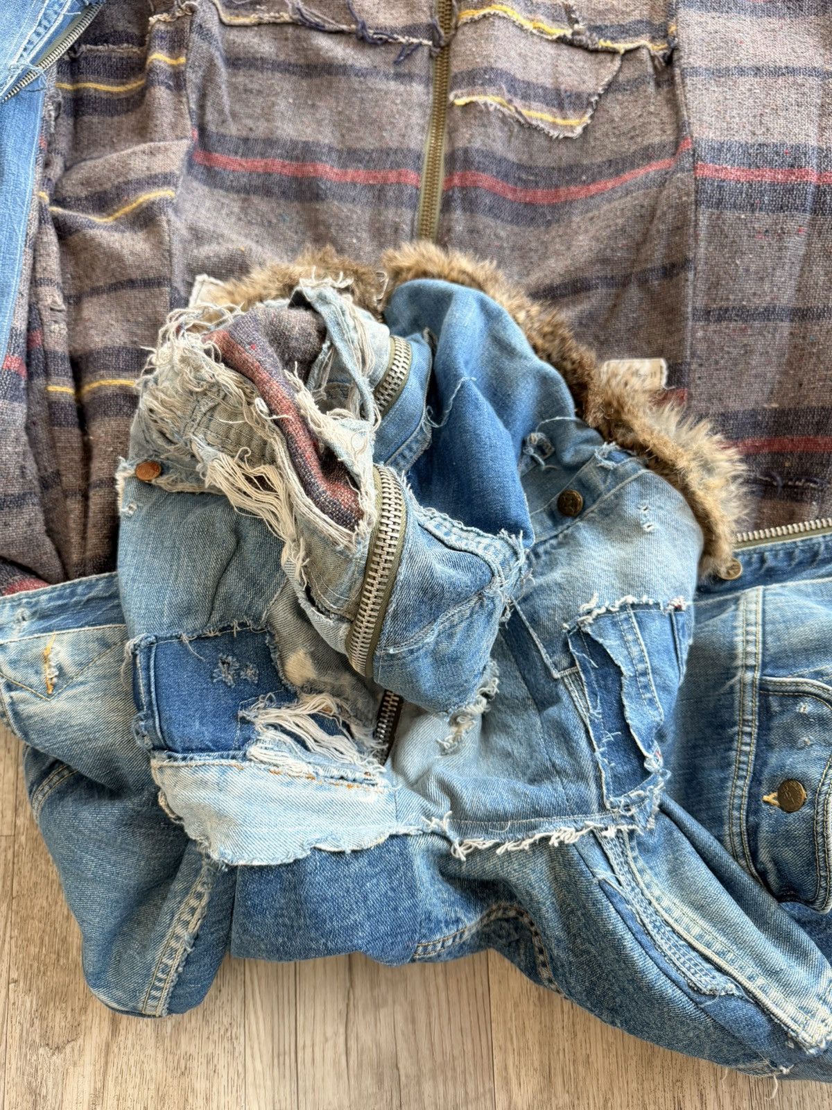 Greg Lauren 🚨The GL GRAIL🚨 FW17 Vintage Denim Parka Size US L / EU 52-54 / 3 - 12 Thumbnail