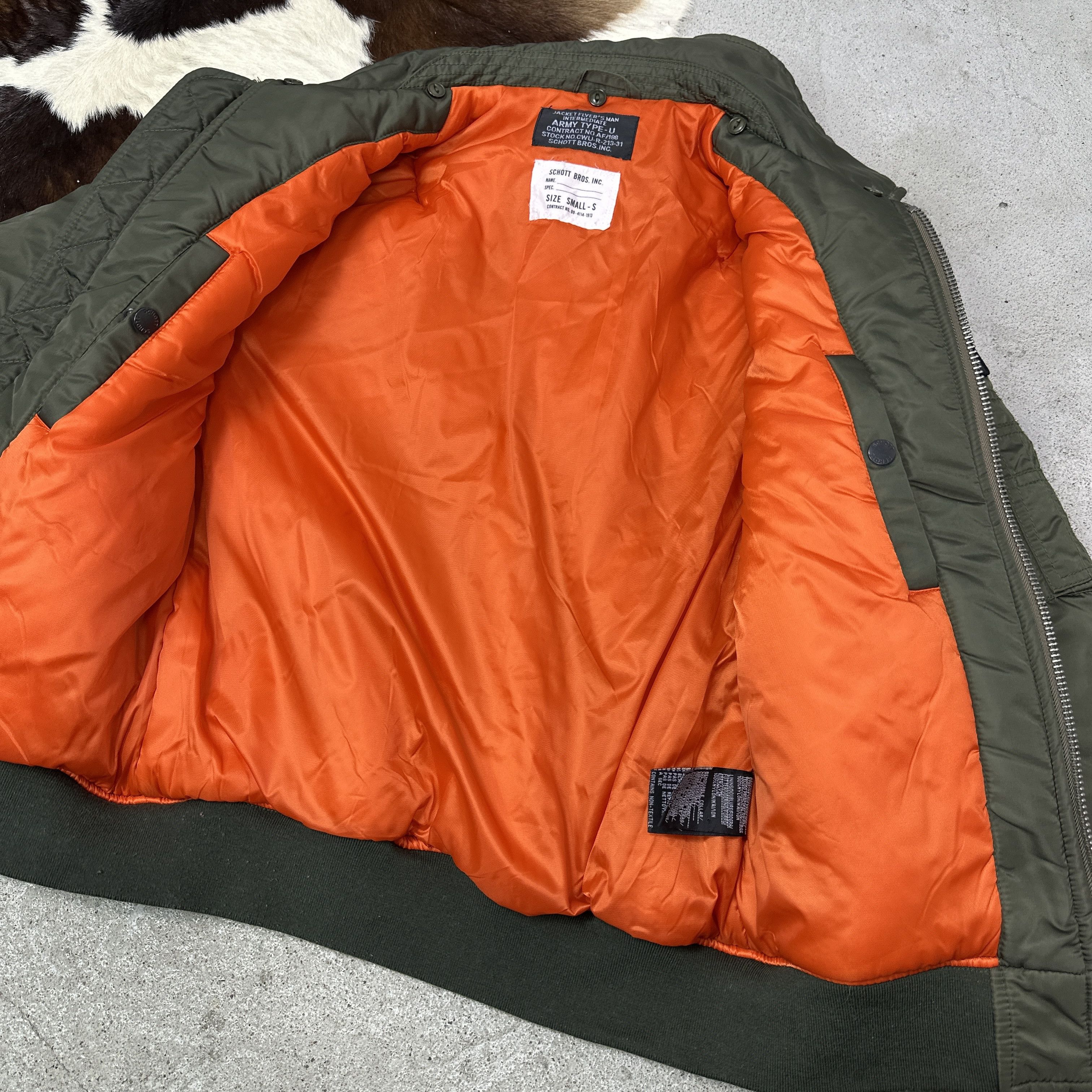 Schott Vintage Military Gorpcore Schott NYC Bomber Jacket 00s Size US S / EU 44-46 / 1 - 6 Thumbnail