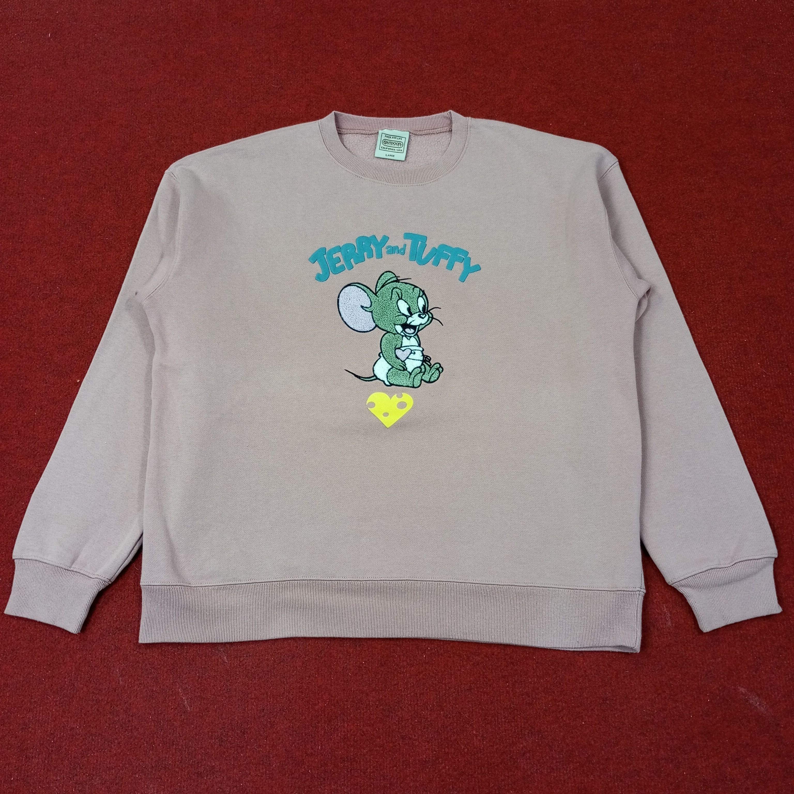 Vintage Outdoor X Tom & Jerry Cartoon Sweatshirt c255n13 Size US L / EU 52-54 / 3 - 1 Thumbnail