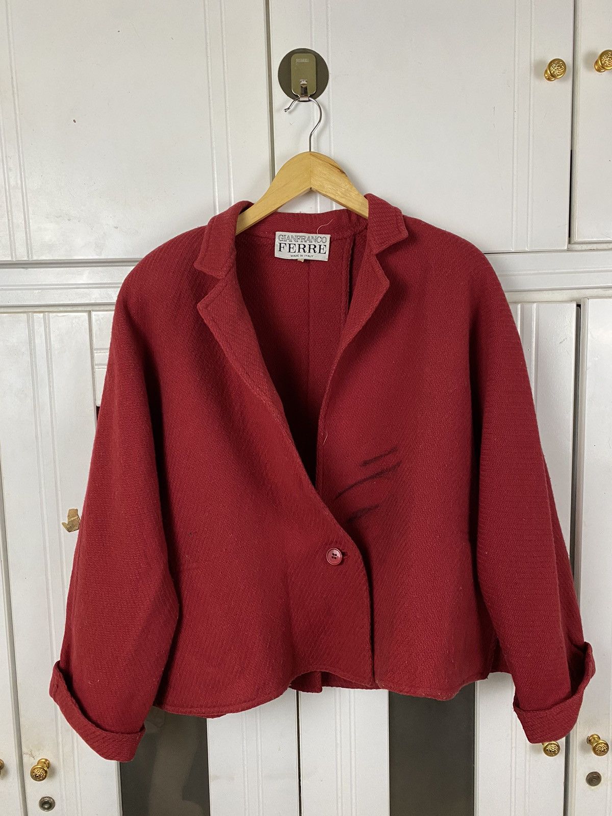 Ferre × Gianfranco Ferre ✅️Gianfranco Ferre Wool Coat Jacket Size L / US 10 / IT 46 - 2 Thumbnail