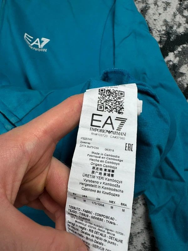 Emporio Armani Emporio Armani EA7 zip sweatshirt blue logo M Size US M / EU 48-50 / 2 - 5 Thumbnail