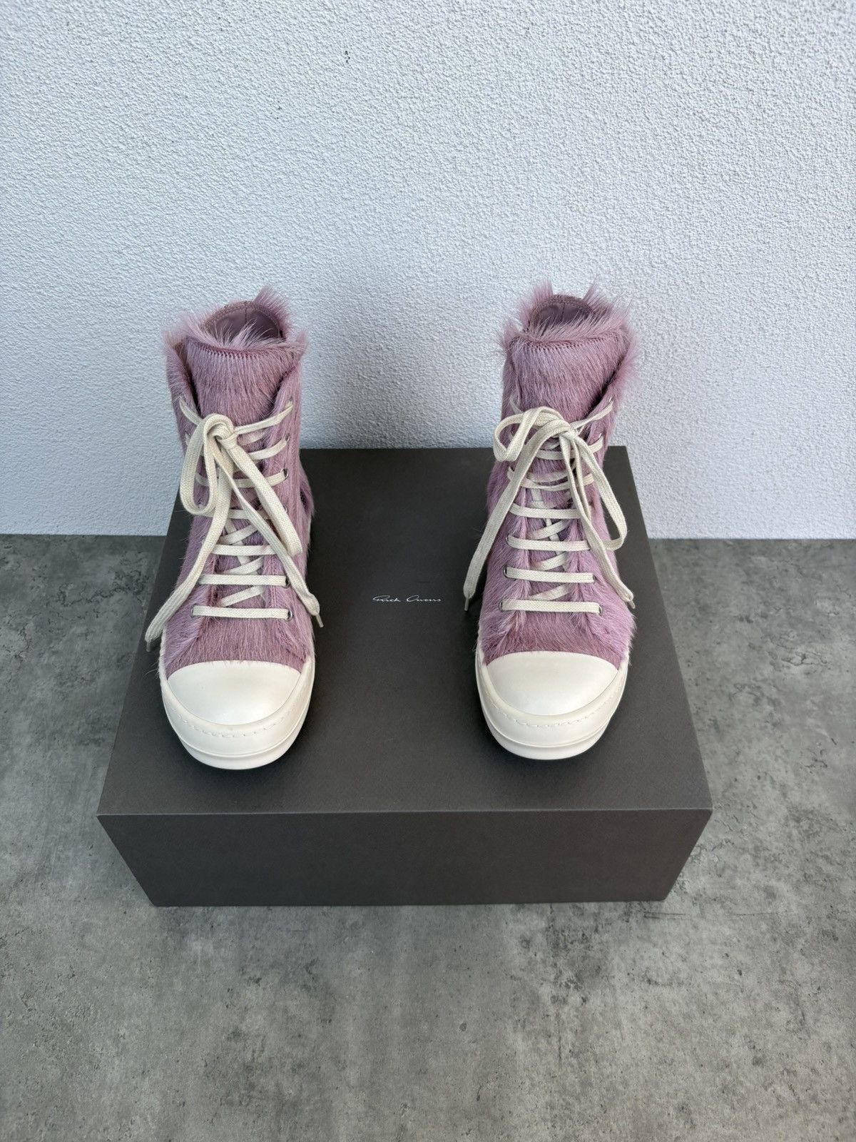 Rick Owens Rick Owen’s pink fur Ramones sneakers Size US 8 / IT 38 - 13 Thumbnail