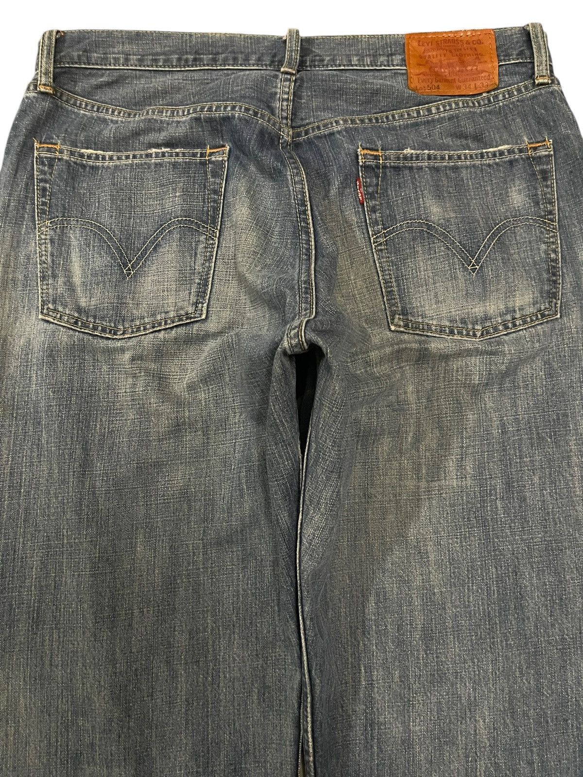 Levi's Vintage 90s Levis 504 Faded Wash Distress Baggy Jeans Size US 35 - 5 Thumbnail