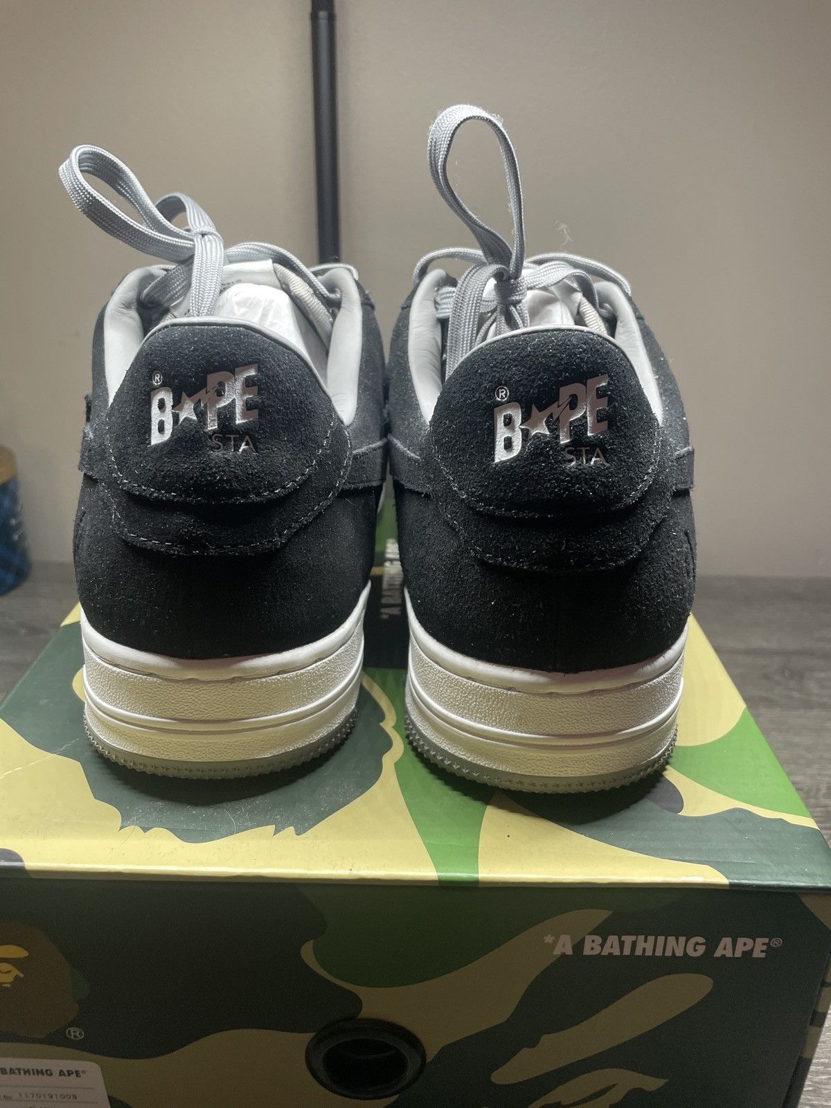Bape Bape Shoes Bapesta Suede Black/Grey Size US 11 / EU 44 - 5 Thumbnail