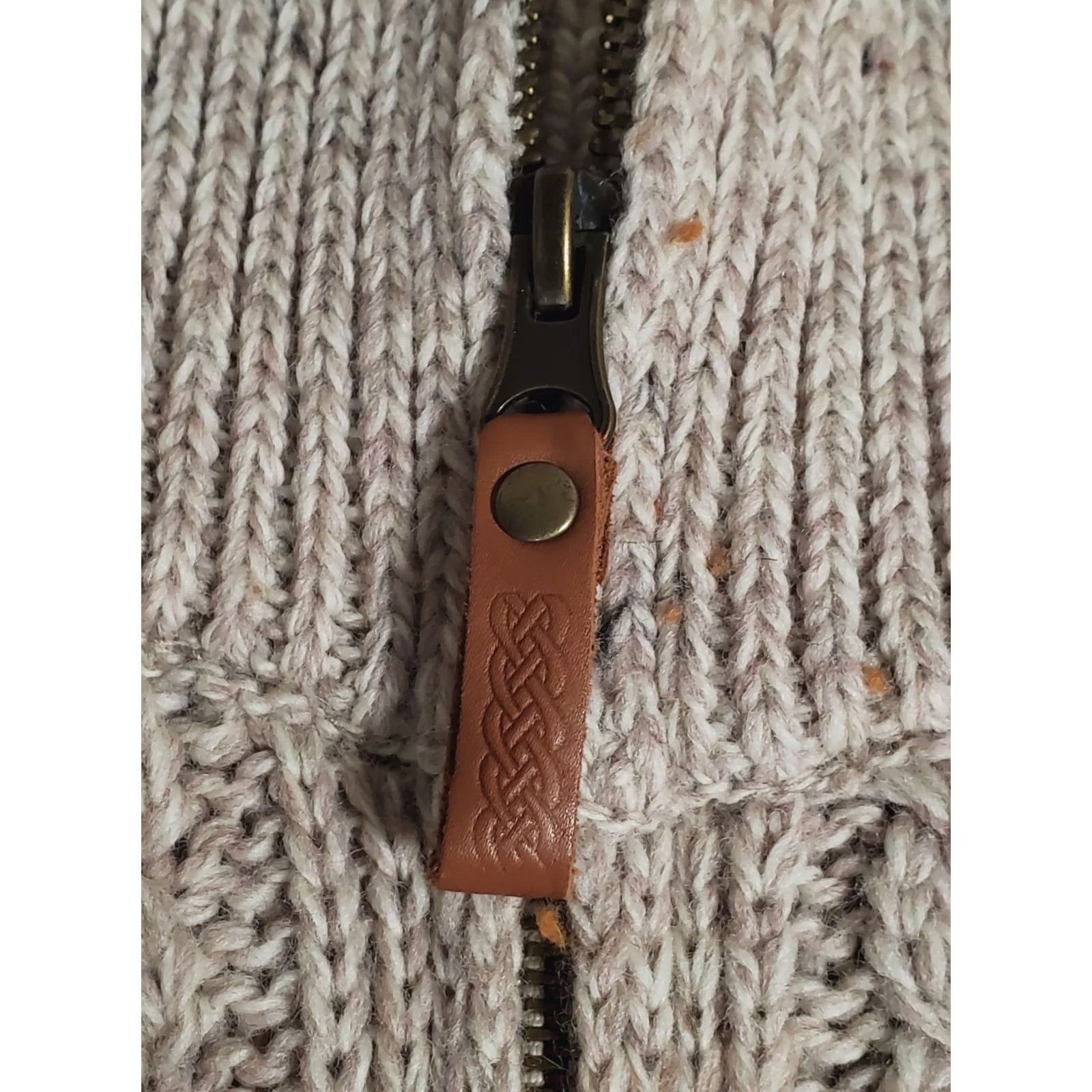 Vintage Aran Crafts Signature Half Zip Irish Wool Sweater Beige 100% Merino Mens M Size US M / EU 48-50 / 2 - 5 Thumbnail