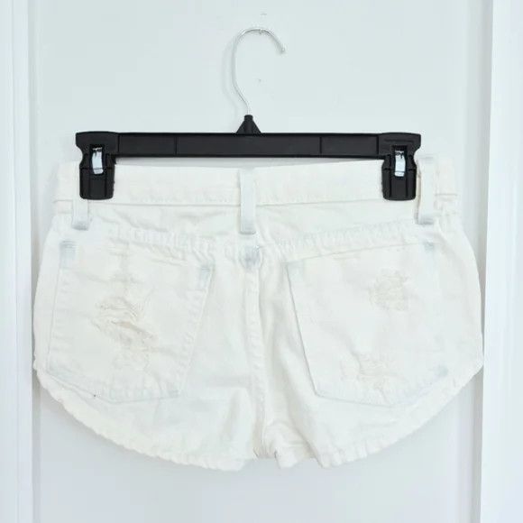 Vacation Carmar Aztec Rigid Denim Mini Shorts Distressed Embroidered Size 24" / US 00 / IT 34 - 4 Thumbnail