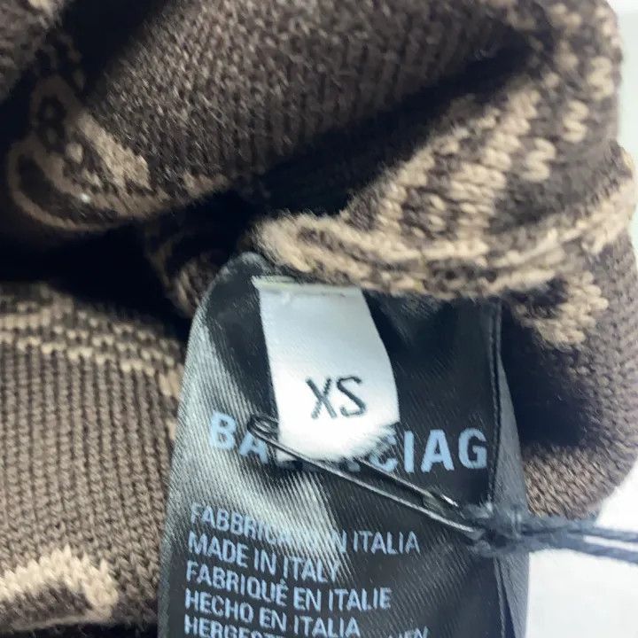 Balenciaga Balenciaga Balenciaga FW22 Brown Logo Knit Sweater -2507 Size US XS / EU 42 / 0 - 5 Thumbnail