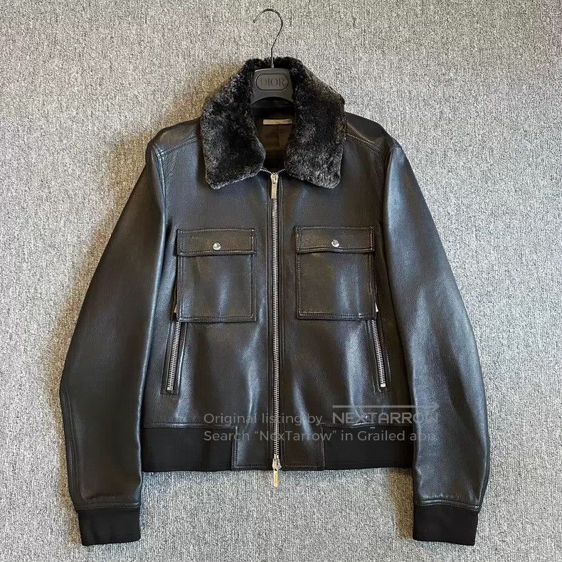 Dior Dior Beaver fur collar, cowhide, leather jacket Size US M / EU 48-50 / 2 - 1 Thumbnail