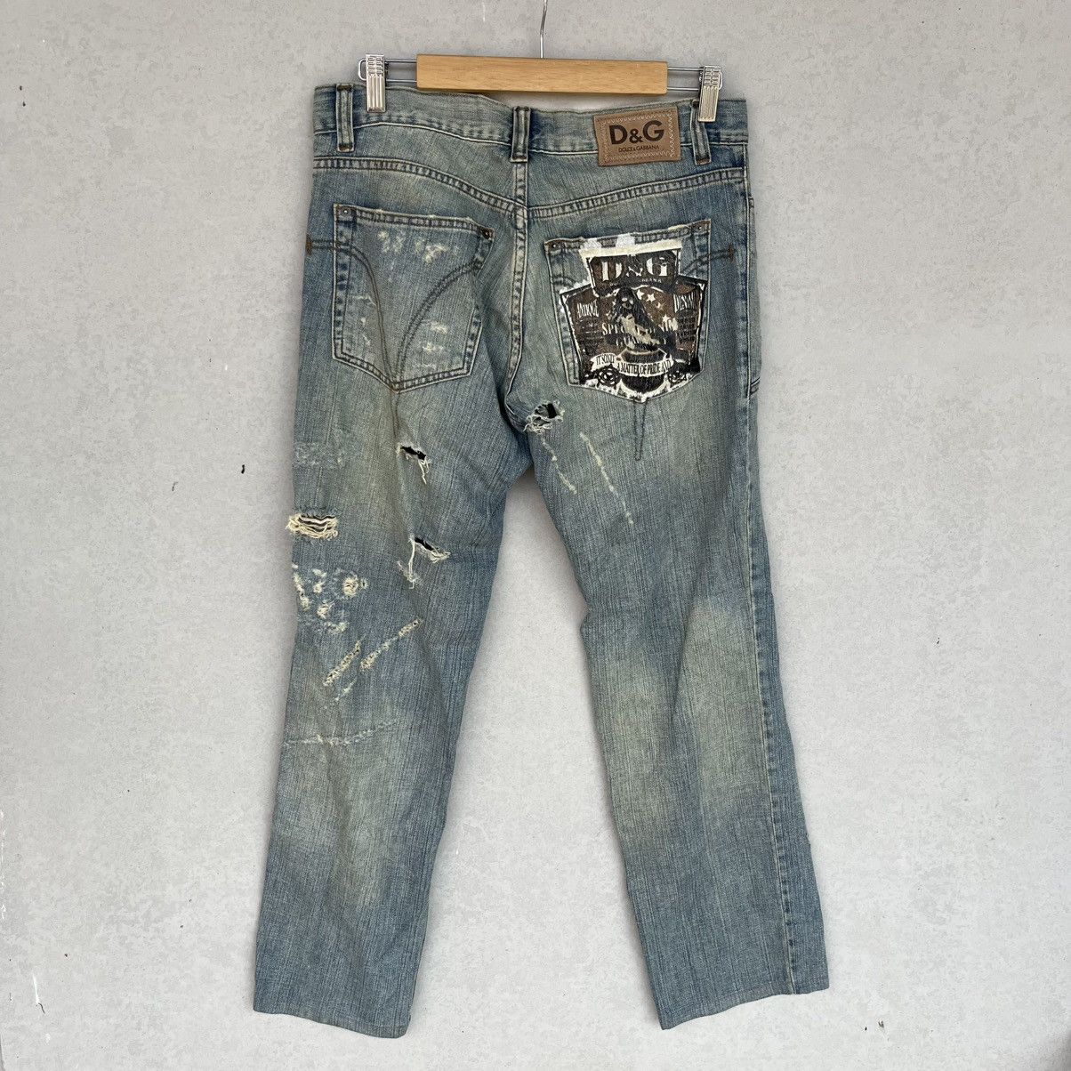 Other vintage DG Blue Jeans Denim Pullover Jumper Size S W17 L29 Size US 26 / EU 42 - 10 Thumbnail