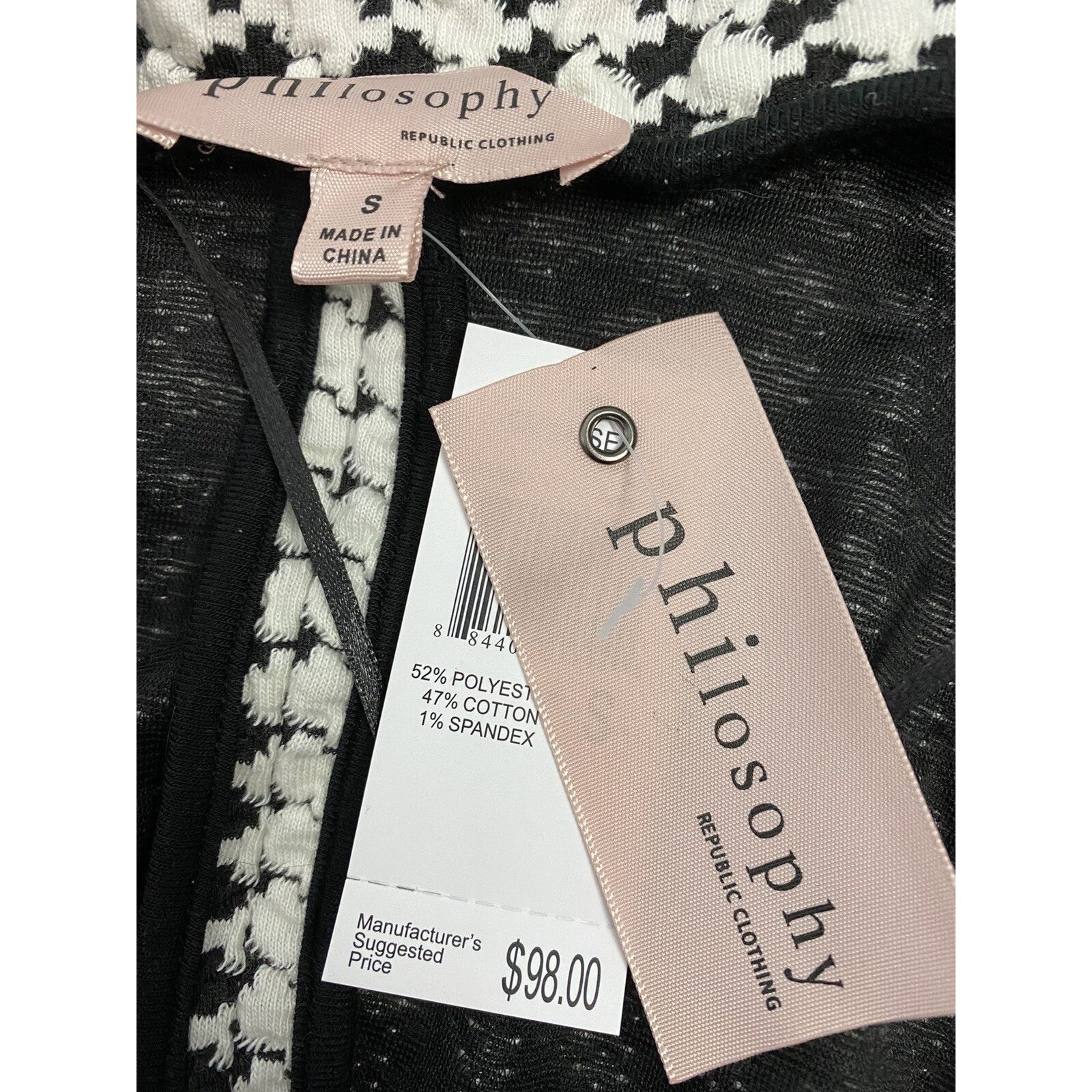 Alberta Ferretti Philosophy Cut And Sewn Black Ivory Jod Jacke Size S A003049 Size S / US 4 / IT 40 - 4 Thumbnail