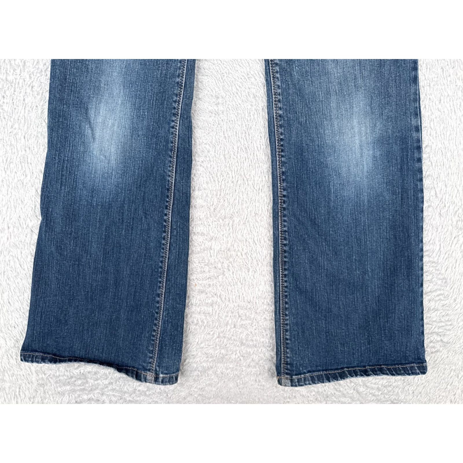 Denime Sonoma Jeans Womens 10 Blue Denim Flared Mid Rise 28x29 Cotton Stretch Jeans - City Theme, 5-Pocket, Dark Wash, Regular Size 32" / US 10 / IT 46 - 2 Thumbnail