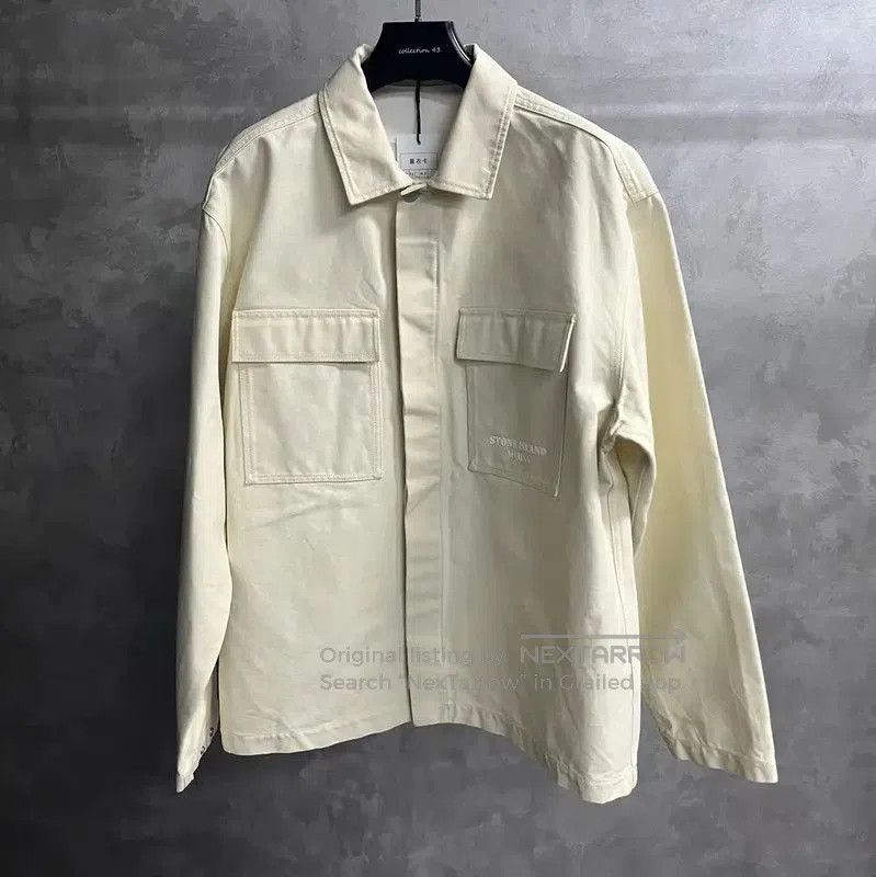 Stone Island Stone Island Cotton Jacket in Off-White . Size XXL / US 16-18 / IT 52-54 - 1 Thumbnail